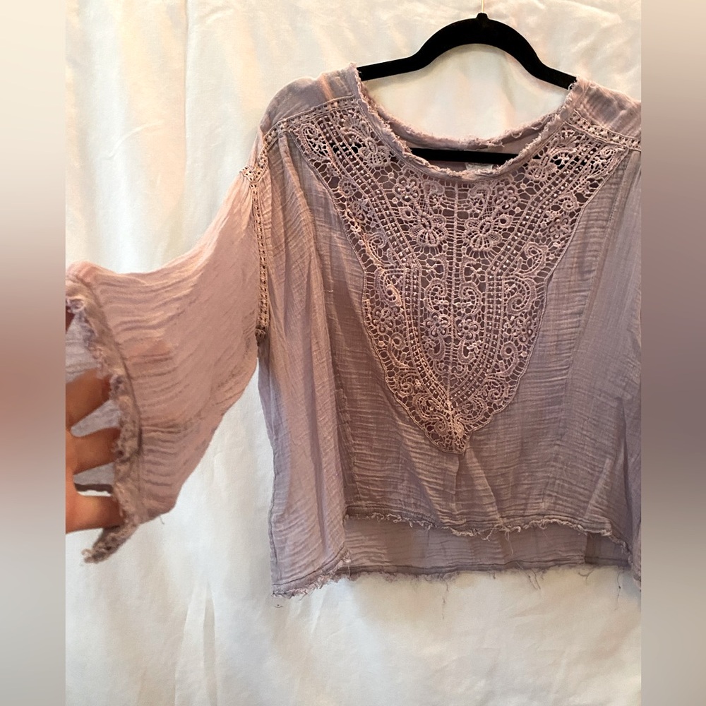 lavender boho tunic